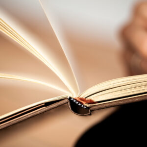 Aufgeschlagenes Notizbuch Bild für Probelektorat